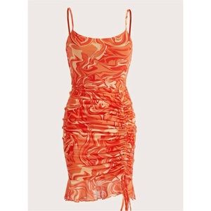 NWOT Orange Tie Dye Dress